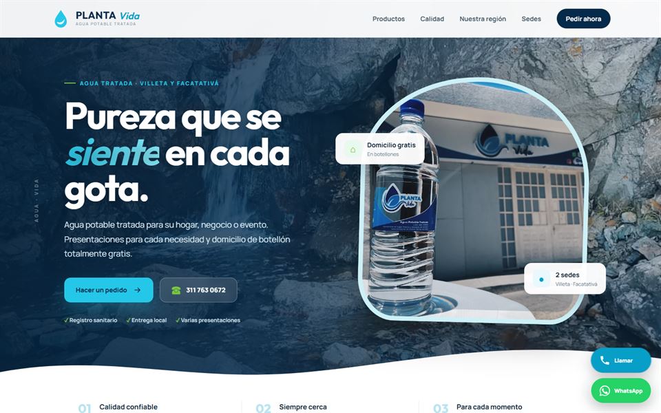 Página de inicio de Planta Vida